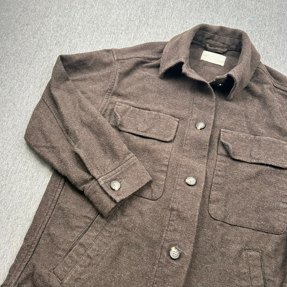 Everlane Heavyweight Flannel Shirt Womens Large Long Sleeve Button Up Brown